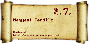Megyesi Teréz névjegykártya